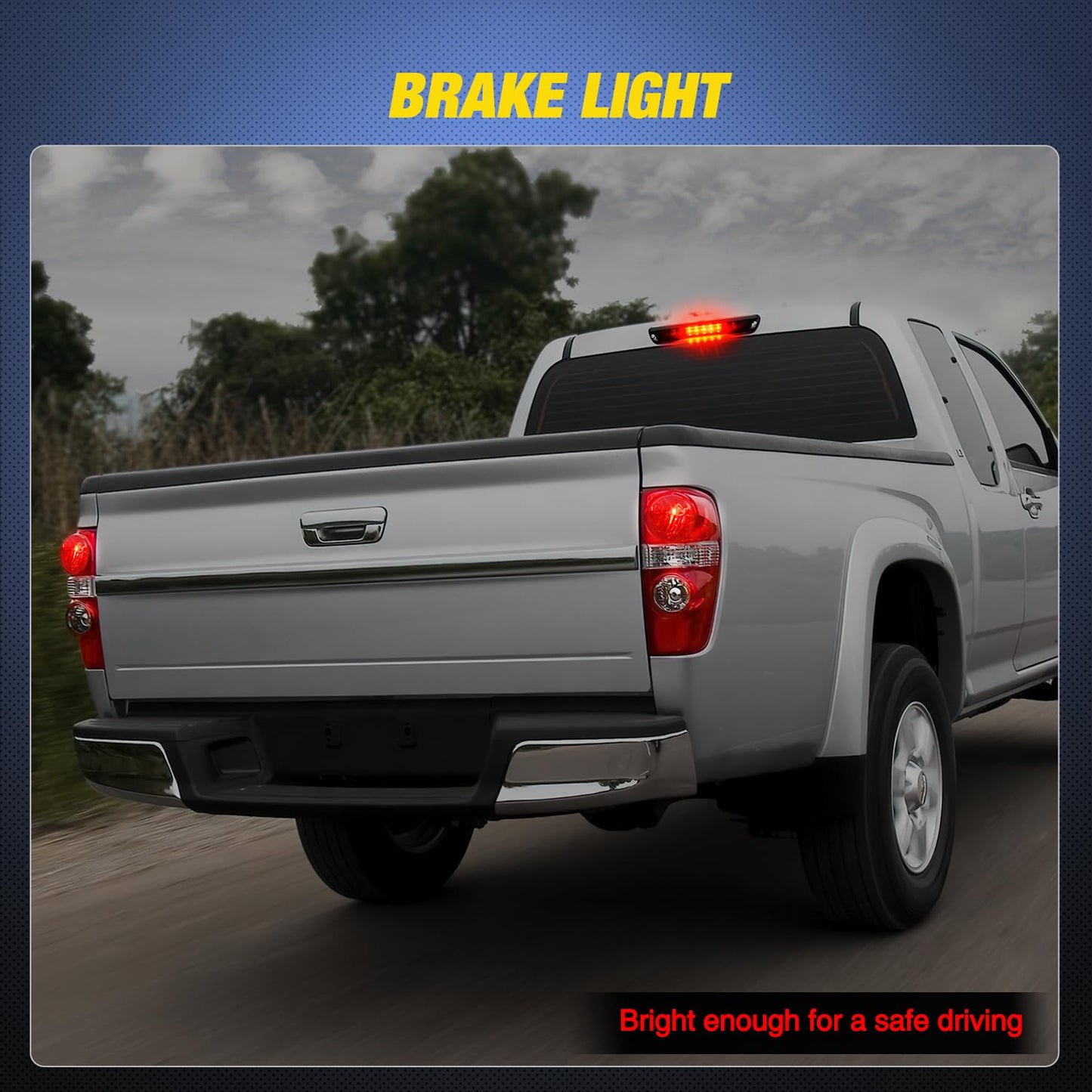 Nilight Third Brake Light Tail High Mount 3rd Stop Cargo Reverse LED Lights Smoked Lens Compatible with Chevy Colorado and GMC Canyon 2004 2005 2006 2007 2008 2009 2010 2011 2012 Pickup Truck