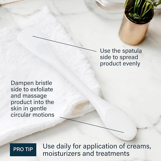 SKINN Pore Polishing Wand, Silicone Facial Cleansing Brush - Dual-Sided Face Scrubber with Gentle Deep Cleaning Exfoliation for All Skin Types - Manual Pore Cleansing Tool for Women & Men - BPA-Free