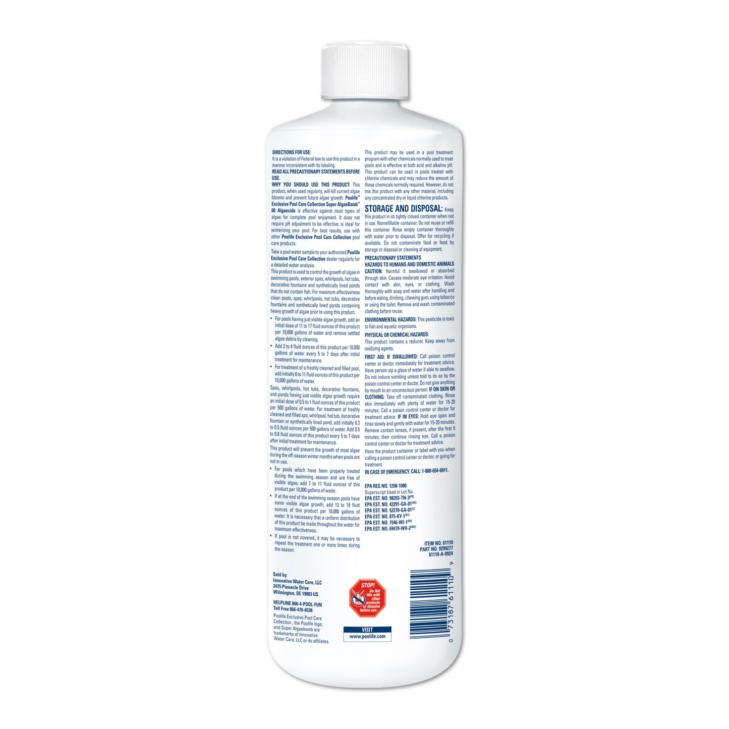 poolife Super Algae Bomb 60 (1 qt) (2 Pack)
