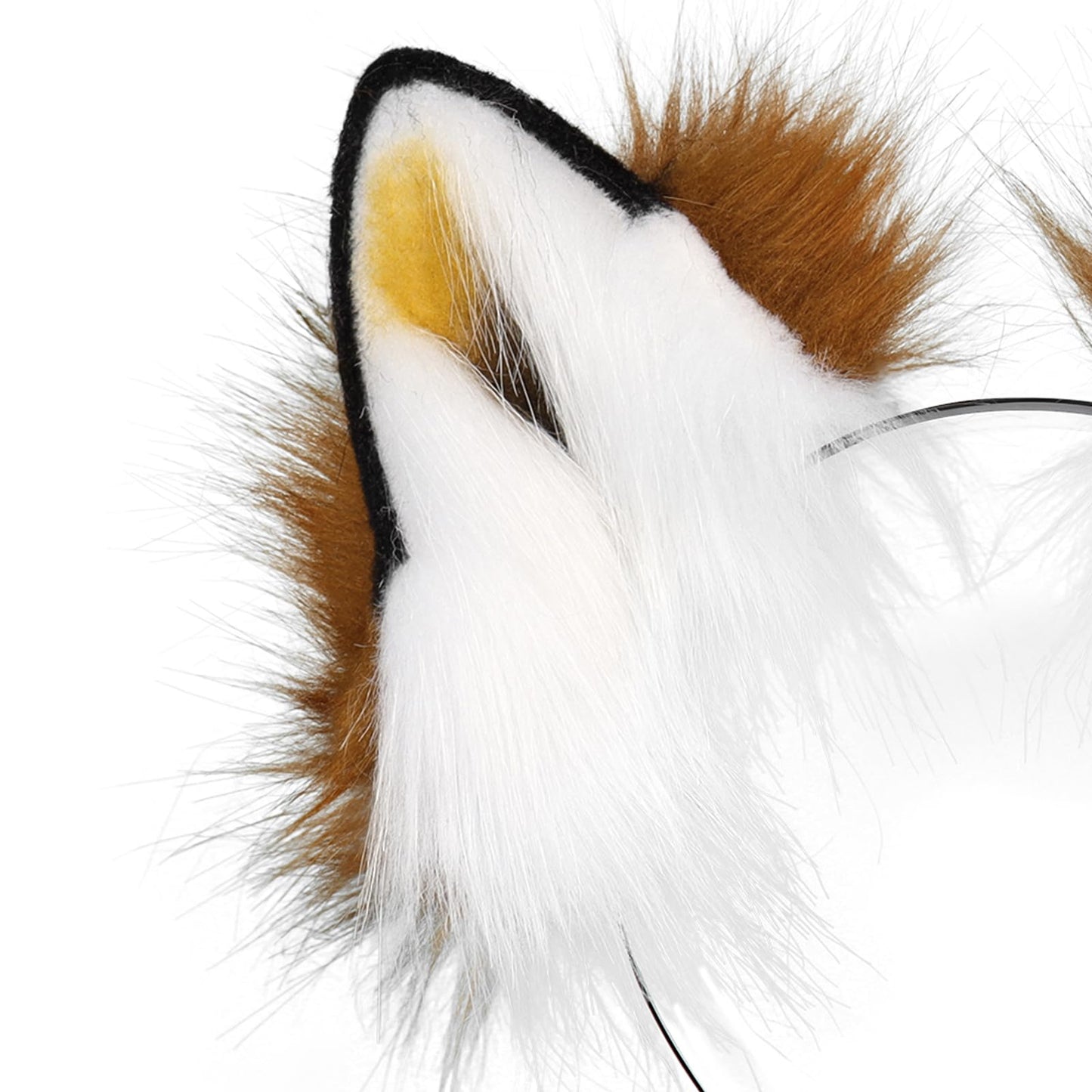 HAOAN Handmade Faux Fur Fox Wolf Ears Headband Halloween Christmas Cosplay Party Costume Accessories