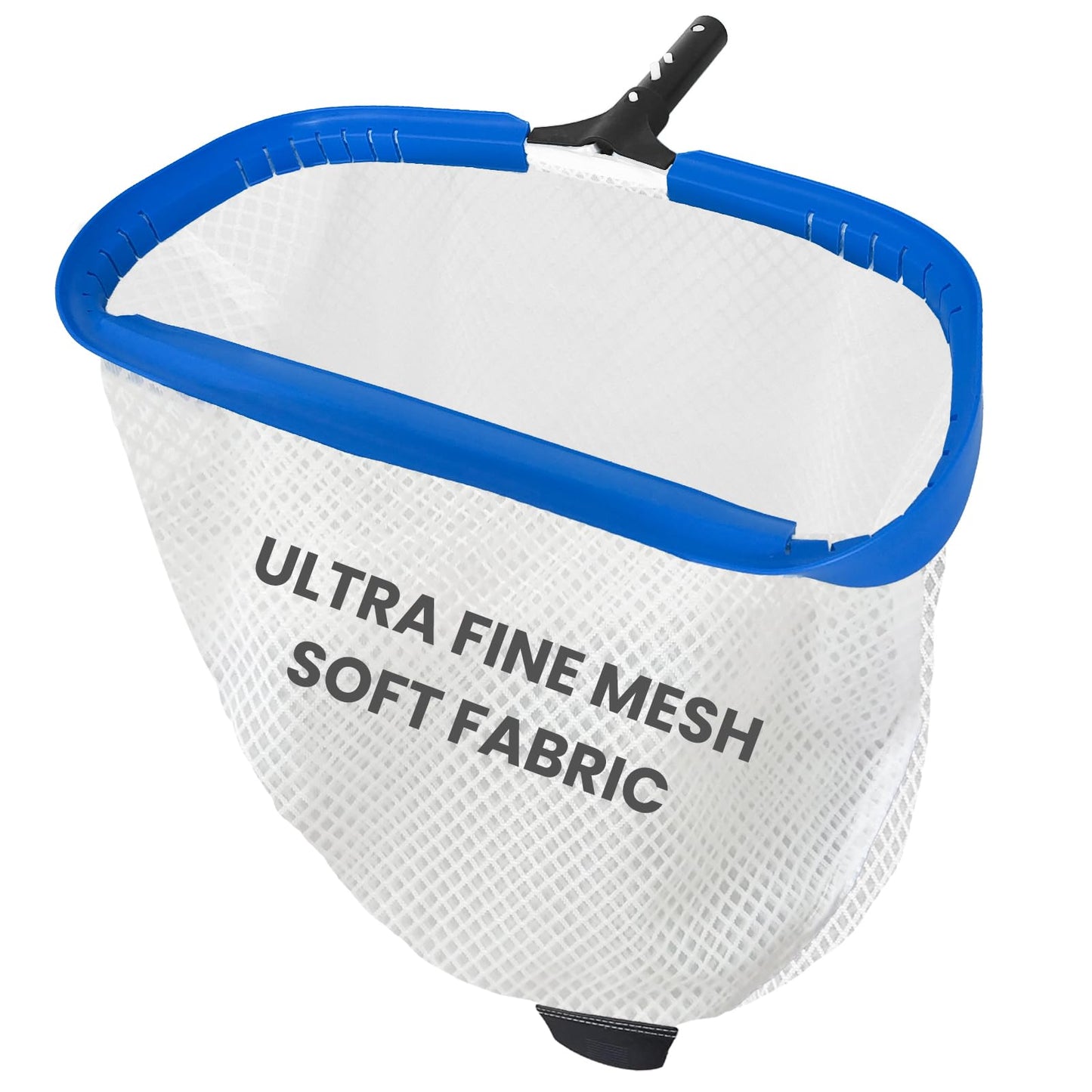 Poolvio 20" Pool Net Skimmer – Heavy Duty Leaf Net with Aluminum Frame with Diamond-Pattern Ultra-Fine Soft Mesh Bag – Pool Cleaning Net for Leaves, Sand, Pollen & Small Debris (No Pole)