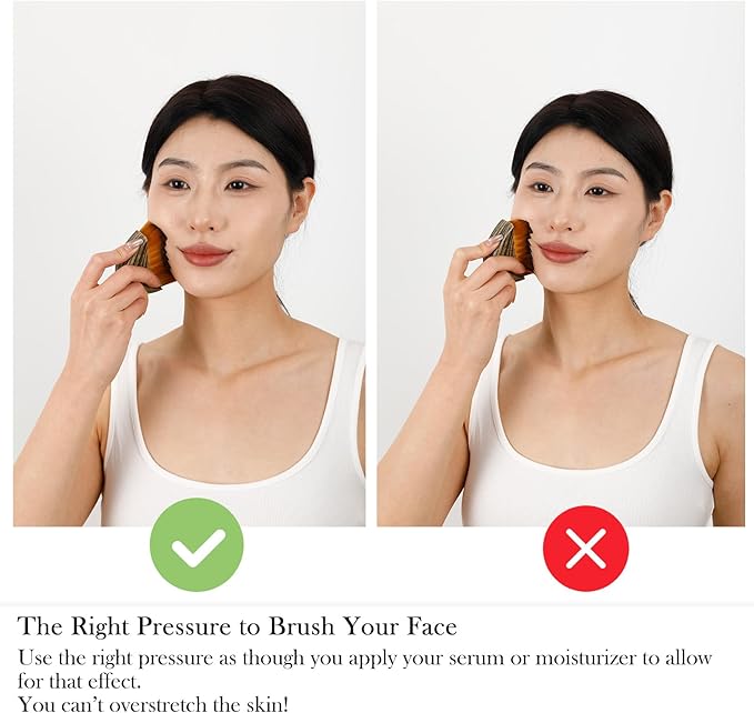 No Oil Lymphatic Face Sculpting Brush, Curved Facial Dry Brush for Lymphatic Drainage, Sculpt and Lift Your Face Naturally, Designed for Sensitive Skin