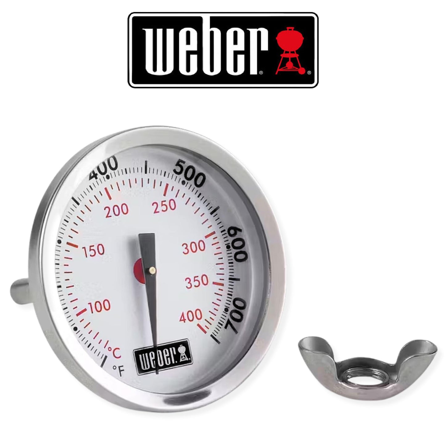 Weber Replacement Thermometer 67088, Center Mount, 2-3/8" Diameter