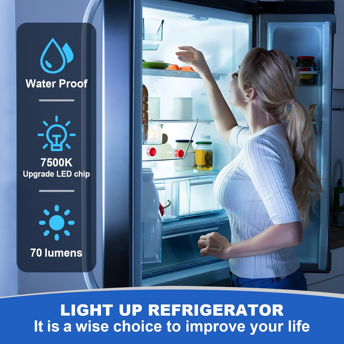 WR55X26671 LED Refrigerator Light Board GE refrigerator Part PS11767930 AP6035586(2 Pack)