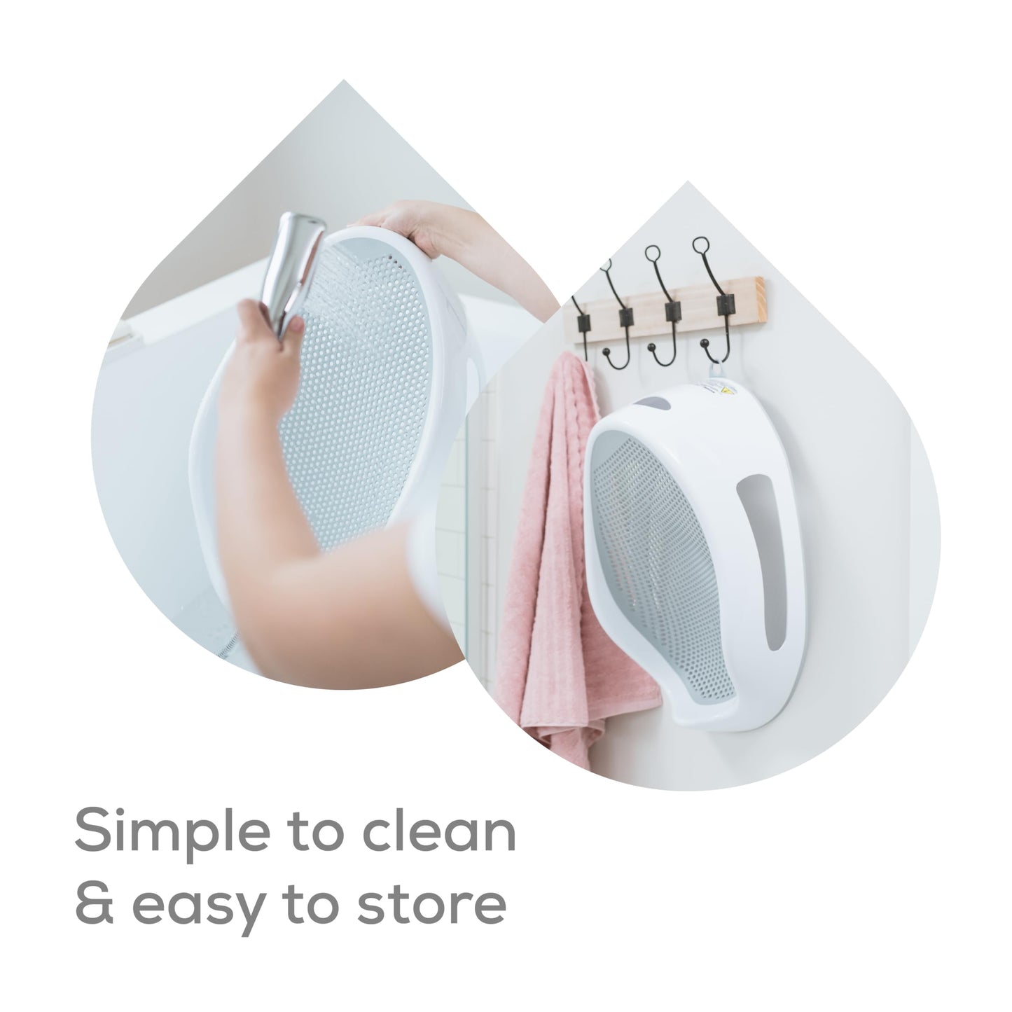 Angelcare Baby Bath Bundle — Ergonomic Bath Support + Collapsible Bath Shelf | Newborn Bath Seat & Organizer | BPA-Free, Space-Saving