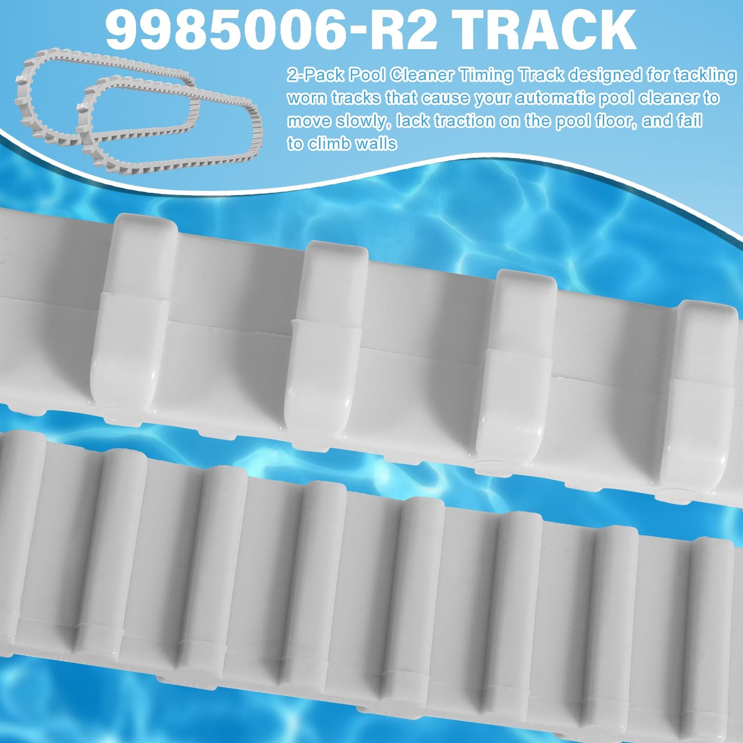 GVCVHVCV 9985006-r2 Track and Climbing Rings 6101611-r4 Replacement Parts Compatible with Maytronics Dolphin Nautilus cc Plus Robotic Pool Robot (6 Pack)