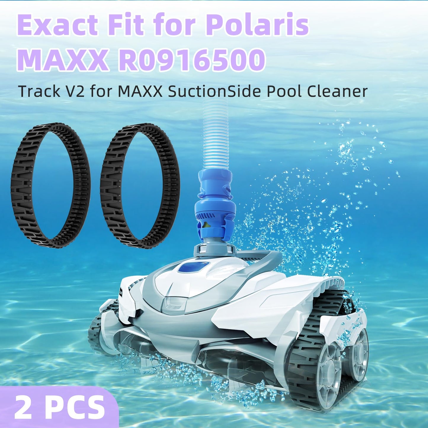 Apopip 2 Pcs Track V2 Compatible with Polaris MAXX Suction Side Pool Cleaner R0916500