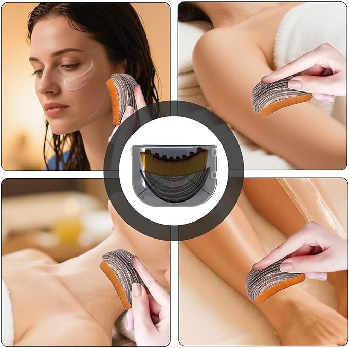 Lymphatic Contour Face Brush,Lymphatic Face Brush,Lymphatic Drainage Brush,Dry Brush,Neck,Chin & Face Sculpting,Anti-Puffiness,Gua Sha & Improves Skin Glow,Skin Care Massage Tools.