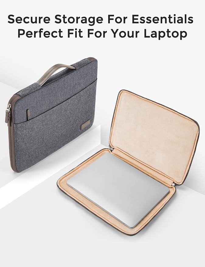 DOMISO 14 inch Laptop Case Sleeve Protective Cover Compatible with 15 inch MacBook Air M4 M3 M2,MacBook Pro,14-15 inch HP Dell ASUS Lenovo Chromebook,Waterproof Computer Cases Bag,Dark Grey