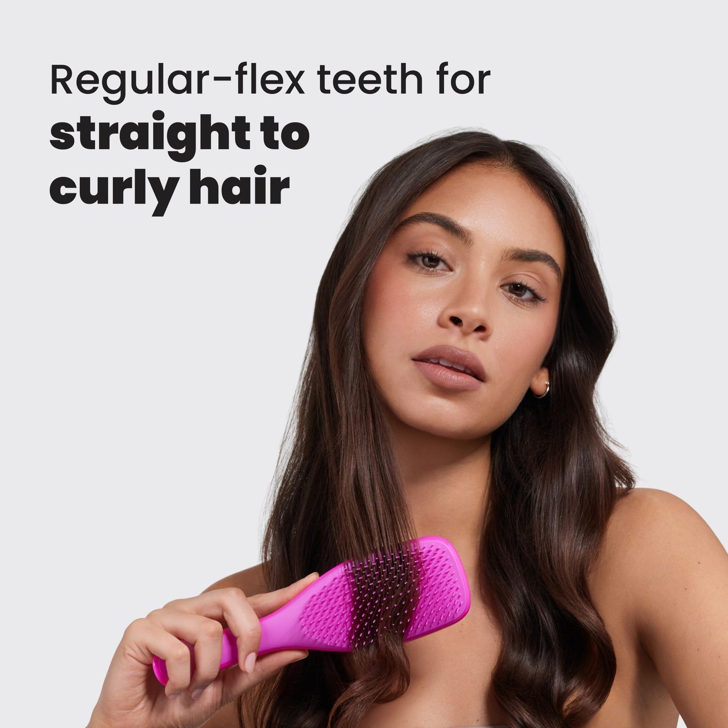 Tangle Teezer Ultimate Detangler Brush for Wet & Dry Hair, Eliminates Knots & Reduces Breakage for Straight to Wavy Hair Types, Runway Pink