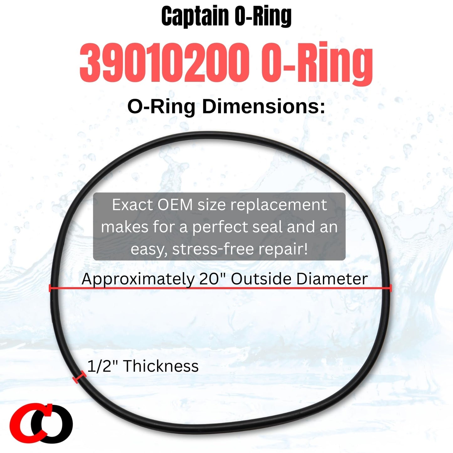 Captain O-Ring – Replacement 39010200 O-497 O-Ring for Pentair CCP 320/420/520 Clean & Clear Plus FNS 24/36/48/90 FNS Plus Pool DE Filter