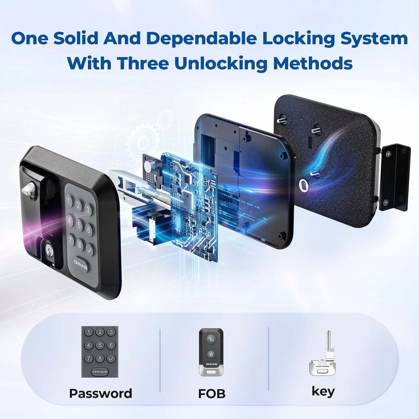 ONNAIS Full Metal RV Keyless Entry Door Lock with Password & Remote, Fits Most Trailers and 5th Wheels, Ideal Gifts for RV Owners