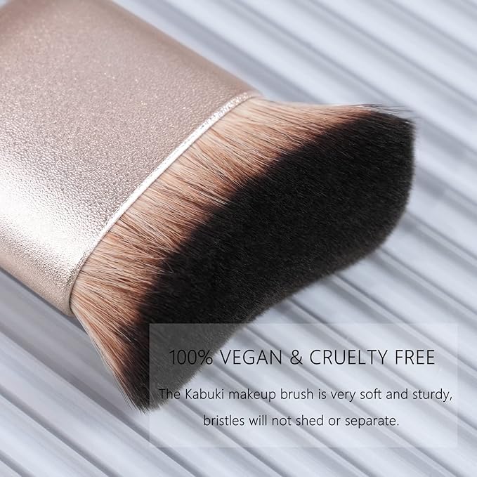 Self Tanner Brush GOERTI Body Makeup Brush for Flawless Leg Makeup, Kabuki Foundation Makeup Brush for Face & Body, Full Coverage Tanning Blend Applicator for Self Tanner, Bronzer & Lotion Tan Mousse