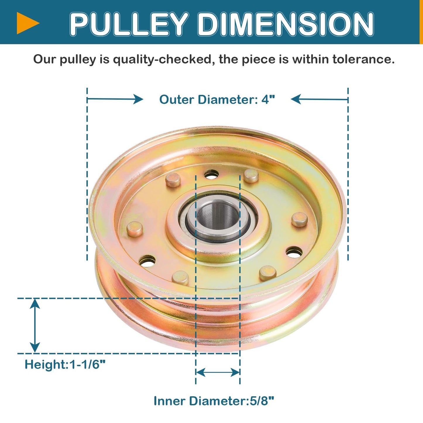 SCBHWJ Idler Pulley (164090) Fitsr King Ku tter RFM Series 4' 5' 6' Finish Mowers (2 Pack)