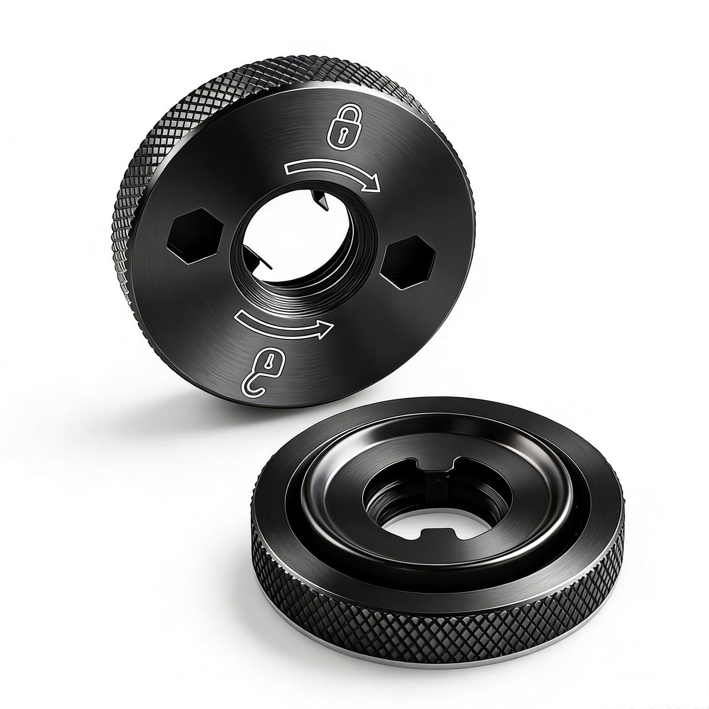 Ciuouient N484249 Angle Grinder Flanged Hex Nut Compatible with Grinder DCG413B DCG413B-B3 DCG413P2-B3 DCG413R2 DCG414B DCG414T1 DCG414T2 DCG414T2-B3 DWE43214N DWE43231VS(2pcs)