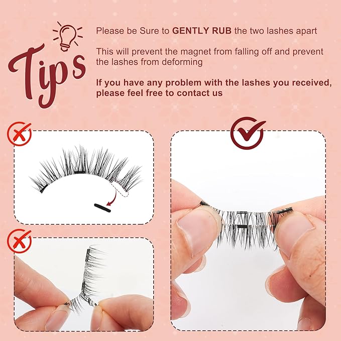 Higu clace Magnetic Eyelashes Magnetic Lashes with Applicator Soft Magnetic Eyelashes Natural Look PestaÃÂ±as MagnÃÂ©ticas No Need Glue Easy to Wear and Remove PestaÃÂ±as MagnÃÂ©ticas Naturales(I04)