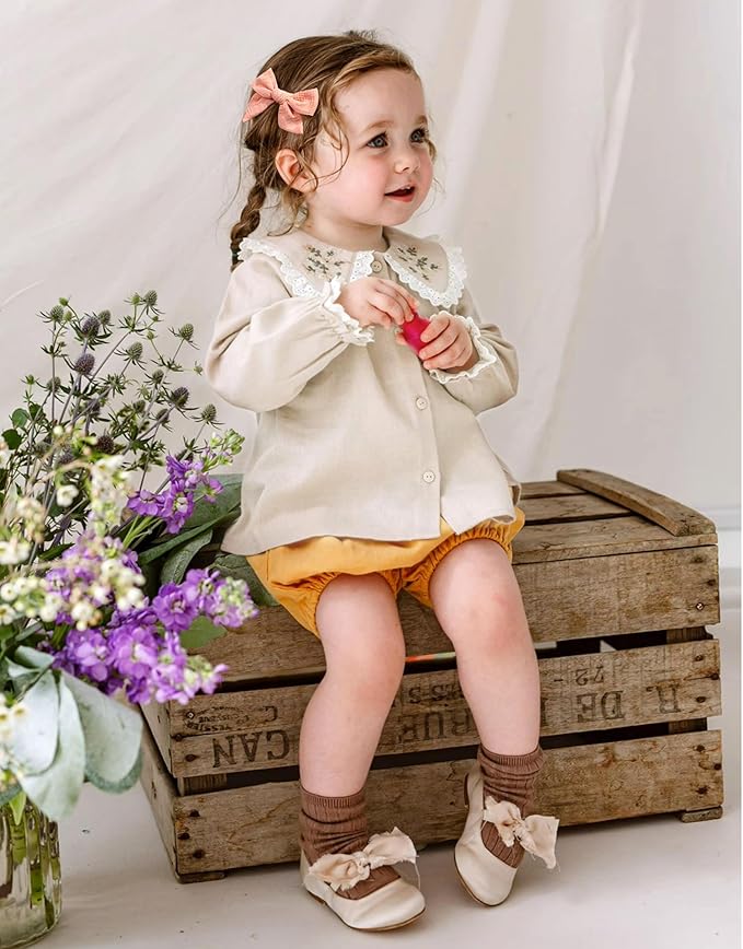 CÉLLOT 40 Pieces Girls Hair Bows Linen Fabric Bows Alligator Clips Hair Accessories for Little Girls Toddlers Kids and Teens