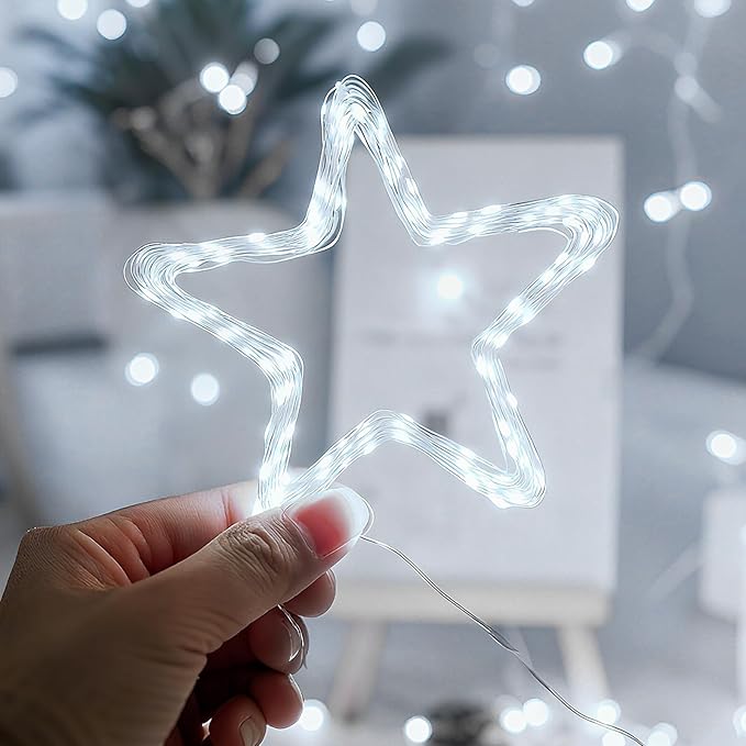 litogo 6 Pack Fairy Lights Battery Operated with Timer, 33FT 100LED Twinkle String Lights USB-C Powered 8 Modes Dimmable for Indoor Bedroom Centerpiece Wedding Classroom Dorm Christmas Decorations