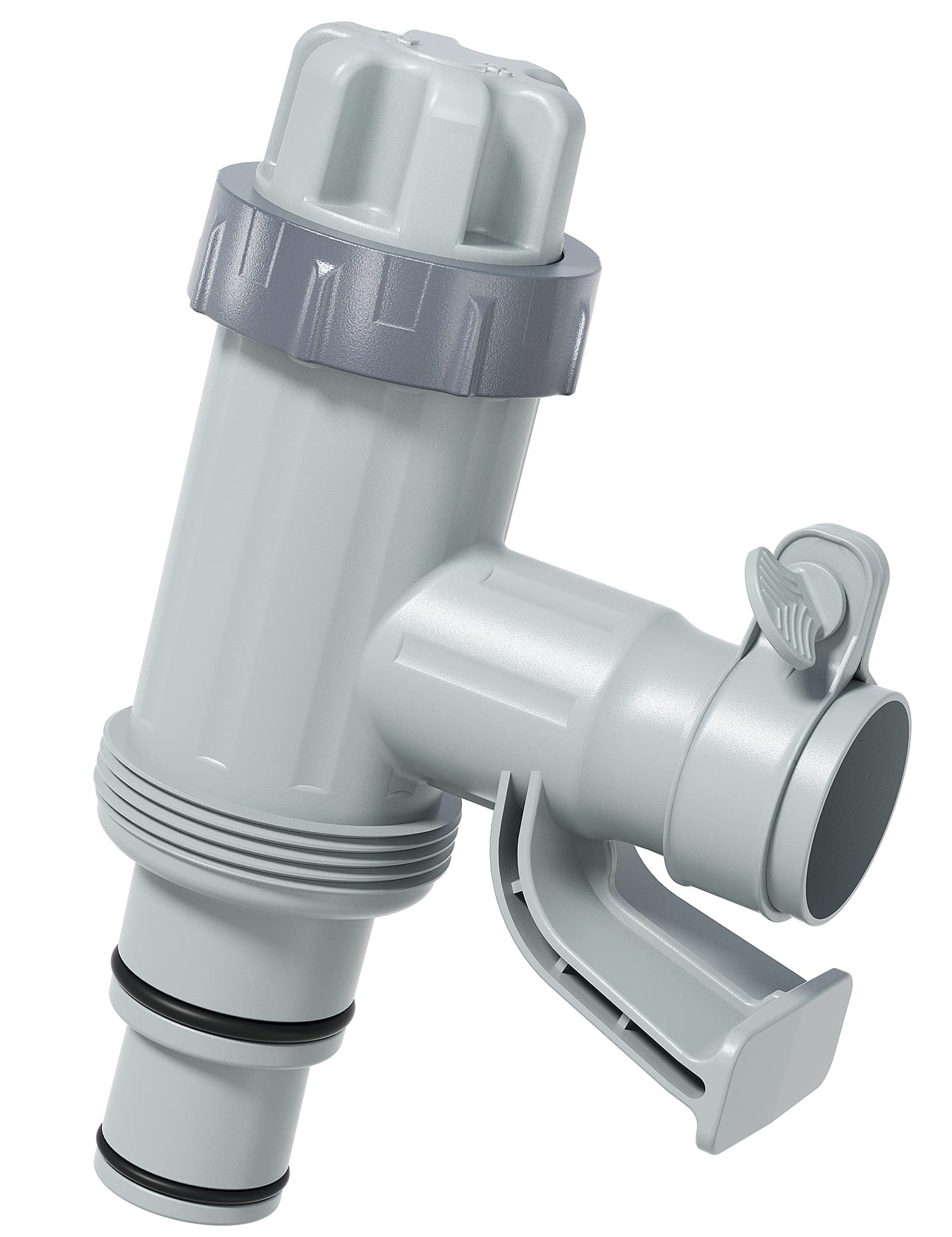 [PATENTED] Deeroll Pool Plunger Valve Plus for Above Ground Pool - 2-in-1 Plunger Valve Replacement Parts, Pool Accessories 1/4 Inch Pool Pipe Holder with Plunger Valve