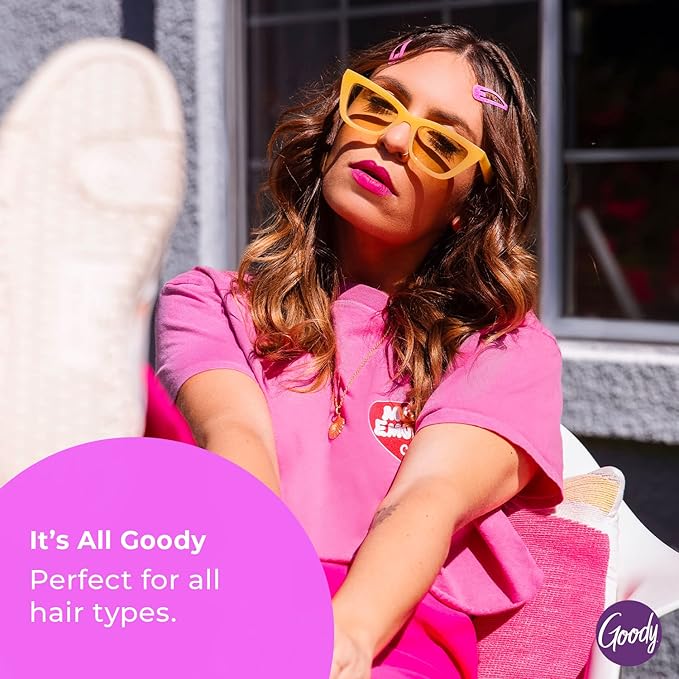Goody Snap & Go Metal Contour Clips, 6 Count, Blonde, Snap Clips, Suitable for All Hair Types, Pain-Free Hair Accessories for Women, Men, and Kids, All Day Comfort