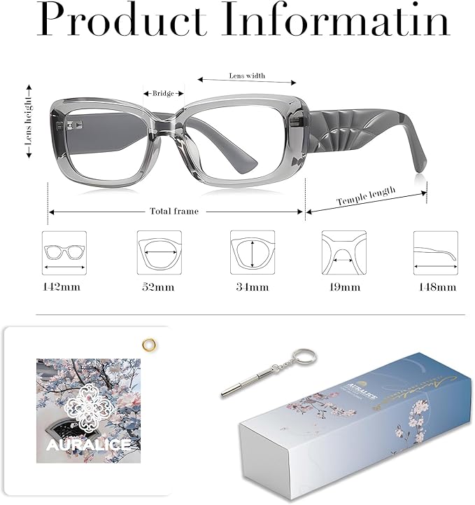 Rectangle Blue Light Glasses Noctera