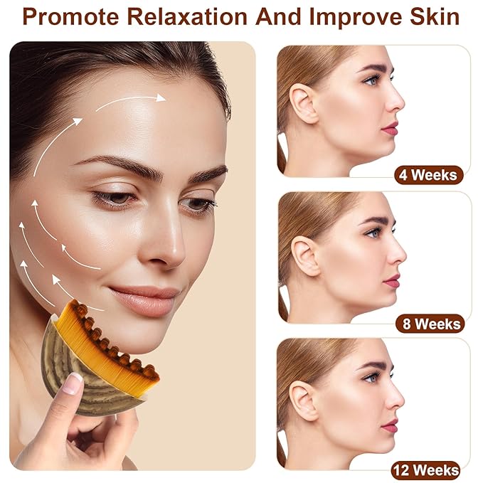 Lymphatic Contour Face Brush, Lymphatic Drainage Brush for Face, Ergonomically Designed to Fit The Skin Precisely and Relieve Fatigue (1PCS)