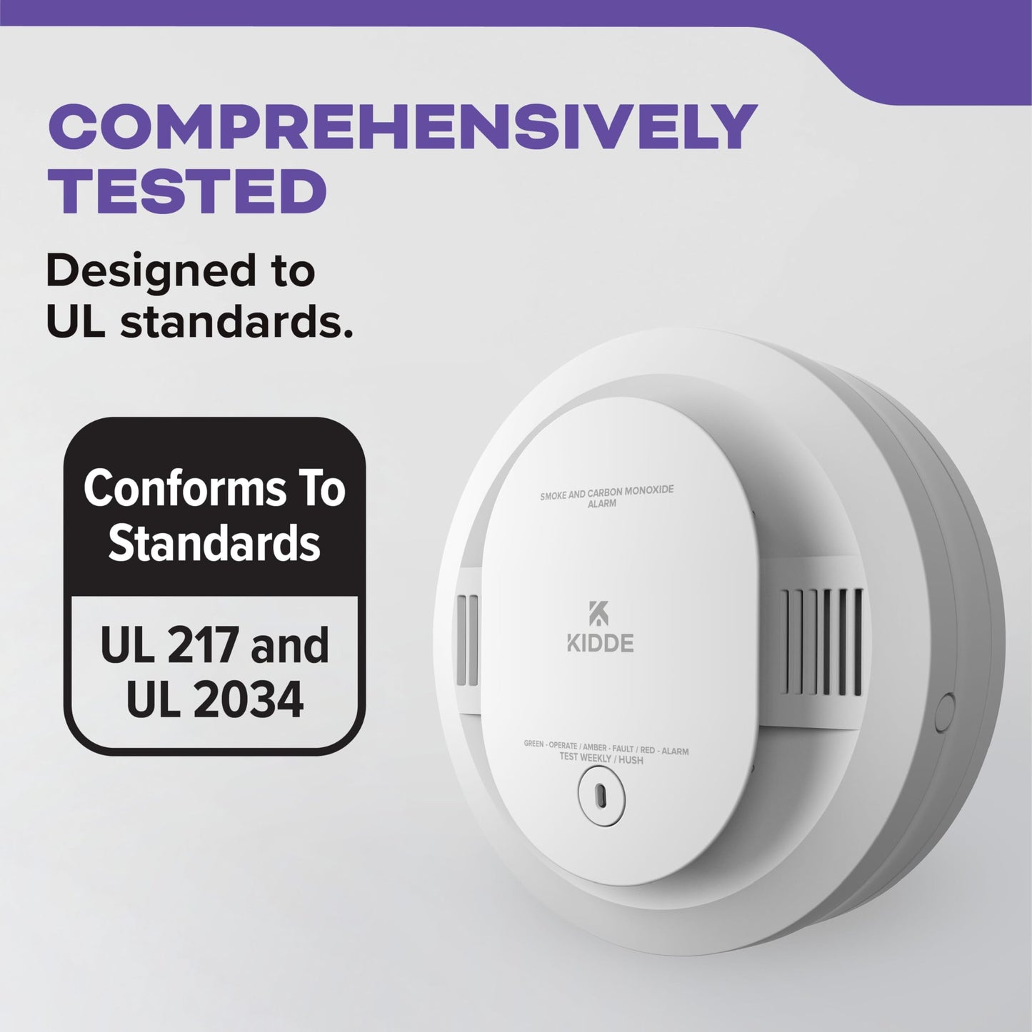 Kidde Hardwired Smoke & Carbon Monoxide Detector for Home, 10-Year Battery Powered, LED Notifications, 3-Pack