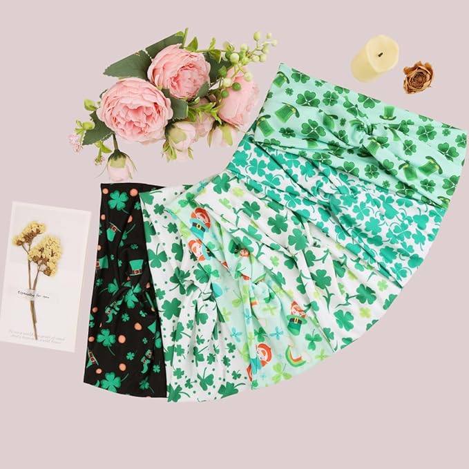 Kachanaa 6 Packs St. Patrick’s Day Headbands for Women Elastic Non-Slip Green Irish Shamrock Hat Hair Accessories for Party and Gifts for Girls Teens