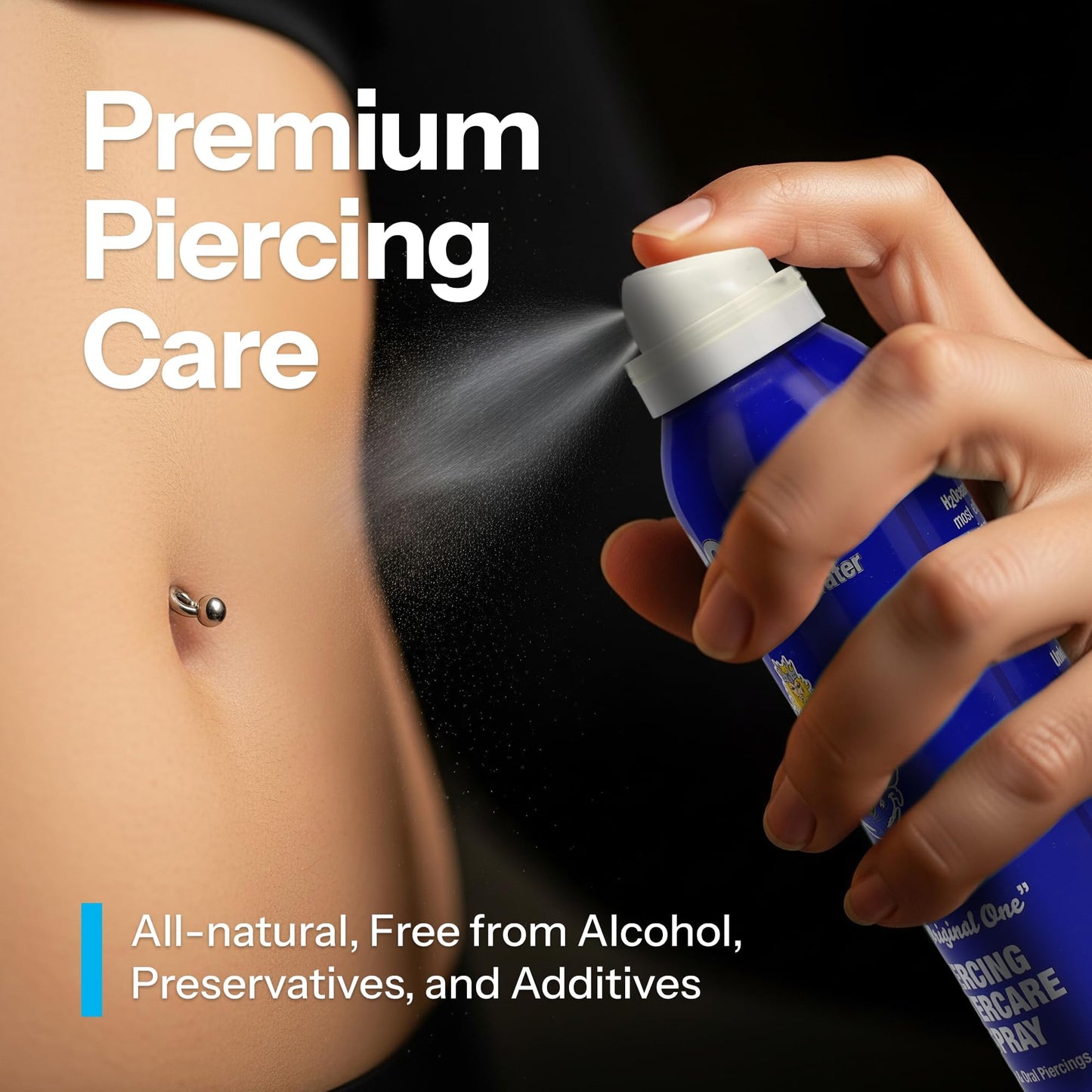 H2Ocean Piercing Aftercare Spray and Keloid Bump Removal– Sea Salt Spray for Body and Facial Piercings– Ear, Nose,Navel,Oral & Body Piercing Cleaner, Aftercare Solution for New Piercings–4oz,Pack of 3