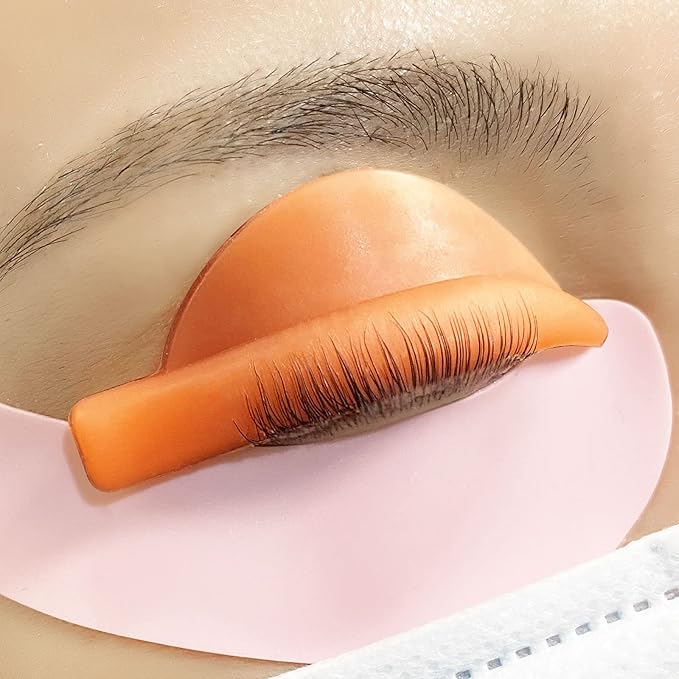 PERMANIA Silicone Curler Pad, 10Pcs/5sizes for Lash Perm Kit Reusable Soft C & D Curls Eyelash Lifting Rod Makeup Beauty Tool Lash Lift Pads (Orange)