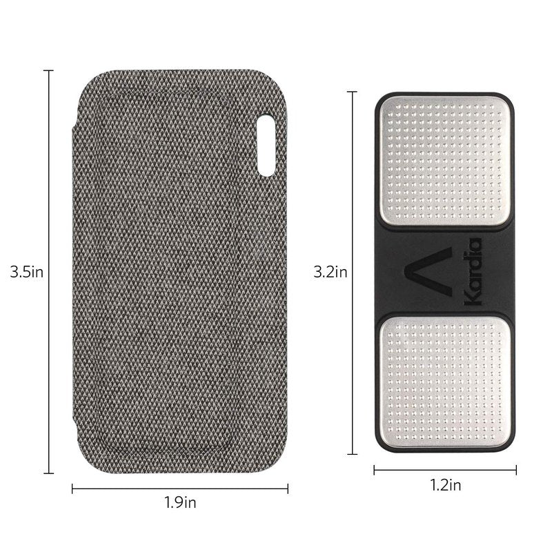 Carrying case for Kardia Mobile EKG Monitor - Travel Kardia Case Fits in Pocket, Features Magnetic Closure to Keep Kardia Device Safe On the Go, Gray