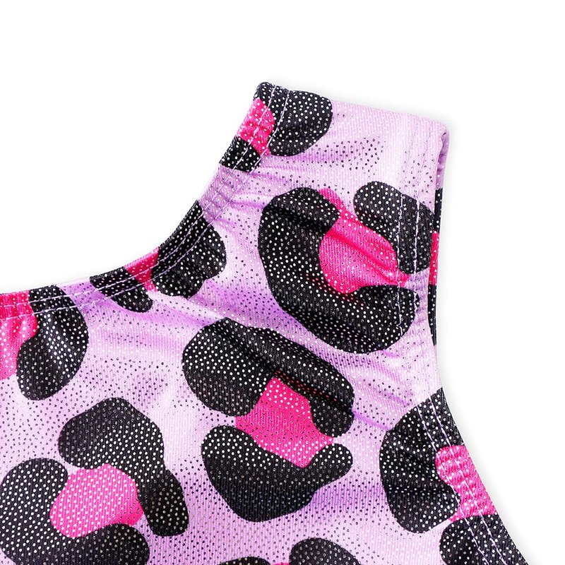HOZIY Leopard Leotards for Girls Gymnastics Hot Pink Bike Shorts Biketard Tumbling Outfits Kids Leo Gymnastic Bike Shorts Dance Apparel Clothing Clothes Gumnastics. Bodysuits