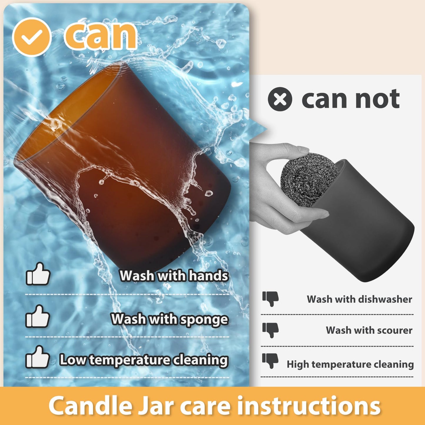 SHOWIN Thick Candle Jars for Making Candles 16 Pcs, 7 OZ Empty Jars with Wood Lids for Candle Making, Sample Container, Frosted Brown
