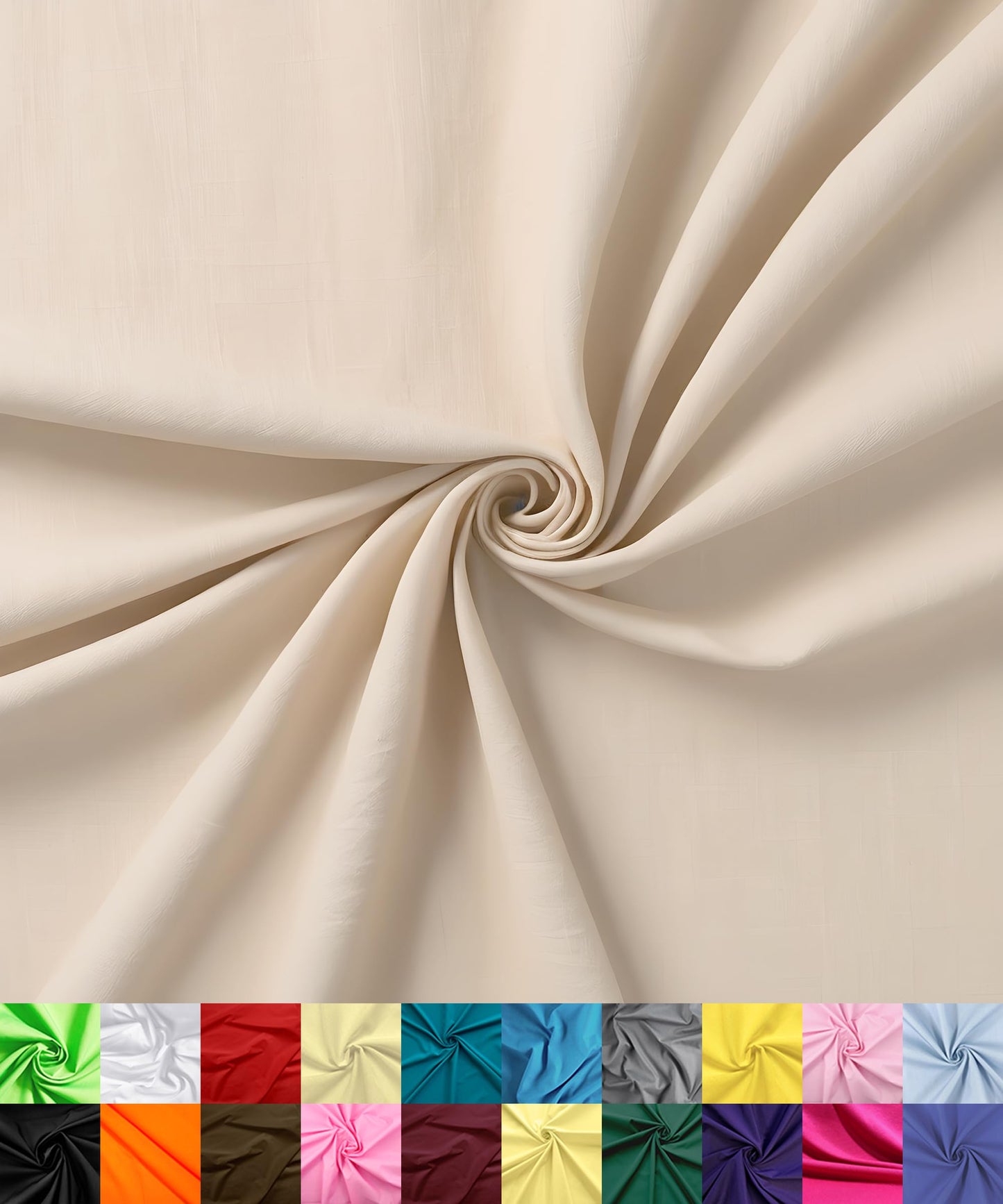 Barcelonetta | Poly Cotton Fabric for Sewing | Broadcloth Fabric | by The Yard | 60" Wide Roll | Lightweight, Breathable | Lining, Home Textile, Skirts, Tote Bags (Khaki, 3 Yard)