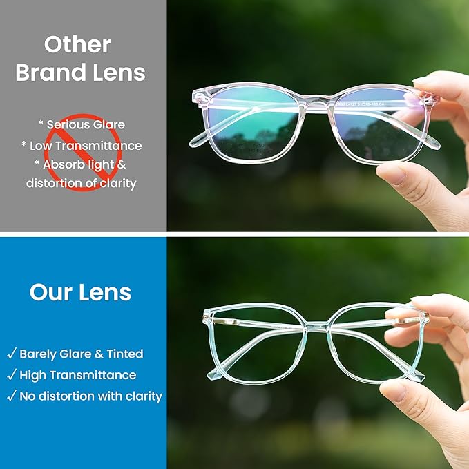 GUDVUE Blue Light Glasses For Woman, Computer Reading/Gaming/Phones Glasses, Anti Glare/UV400/Eye Strain