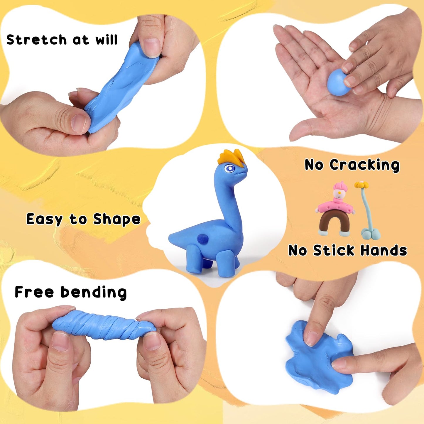 Ixiaoyoo 70 Colors Polymer Clay, DIY Modeling Clay Starter kit for Kids, Oven Baked Model Clay Art & Crafts Toys with Sculpting Tools, Non-Sticky, Birthday & Christmas Gift for Kids & Adults Artists