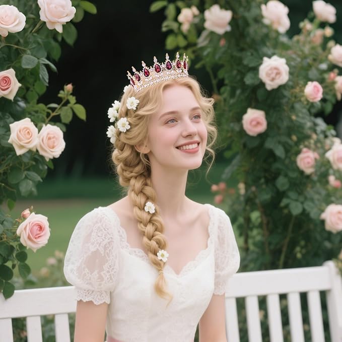 Queen Crown for Women Crystal Tiara for Women Rhinestone Wedding Headband for Bride Hair Accessories for Costume Birthday Party Prom Gifts