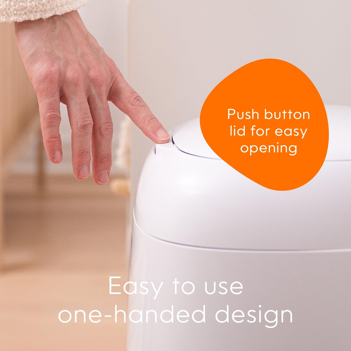 Diaper Genie Classic Diaper Pail Gift Set | Push-N-Lock Odor Control | Includes Starter Refill and Jumbo+ Refill | Holds up to 1,245 Newborn Diapers | Baby Registry Must-Have