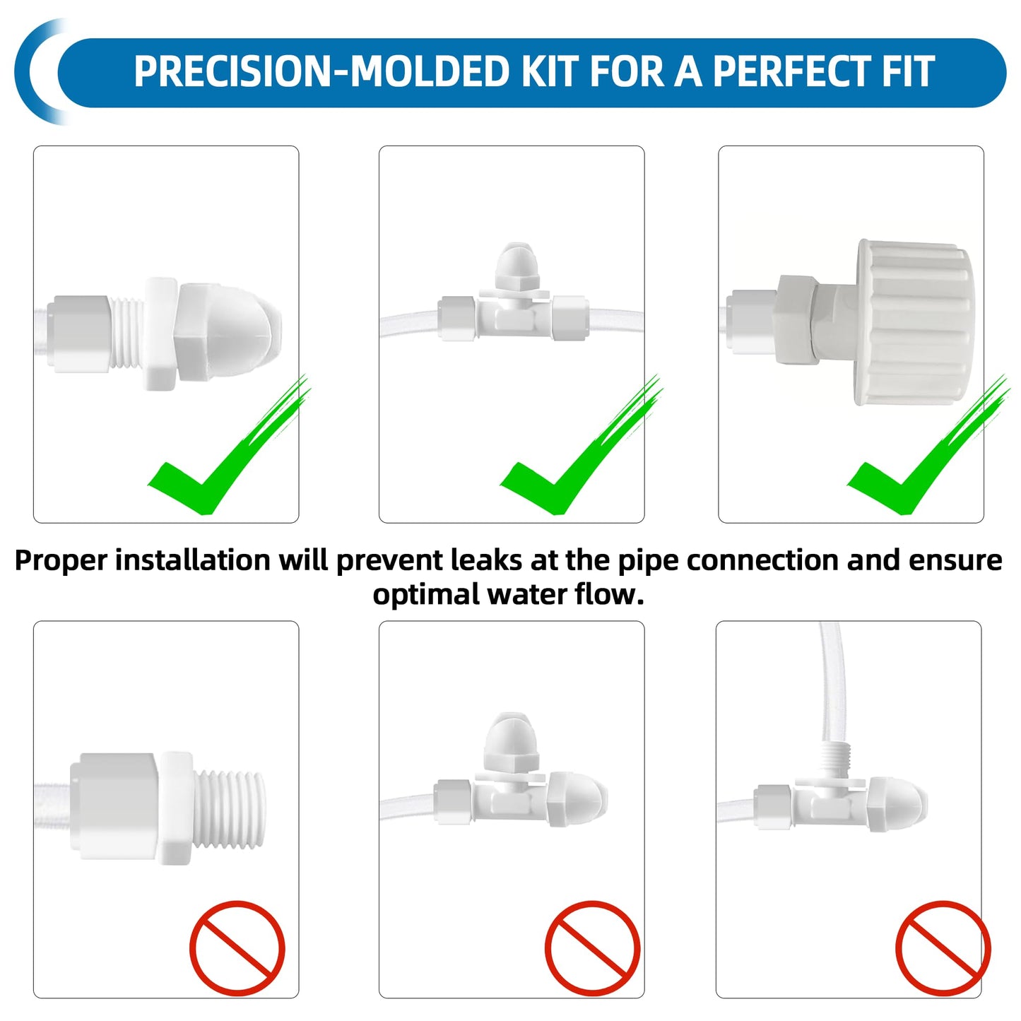 Calvana Pool Slide Water Sprayer Kit 2 Water Spray Nozzles and 1 Water Hose Connector - Elevate Your Splash Experience with Customizable Fun