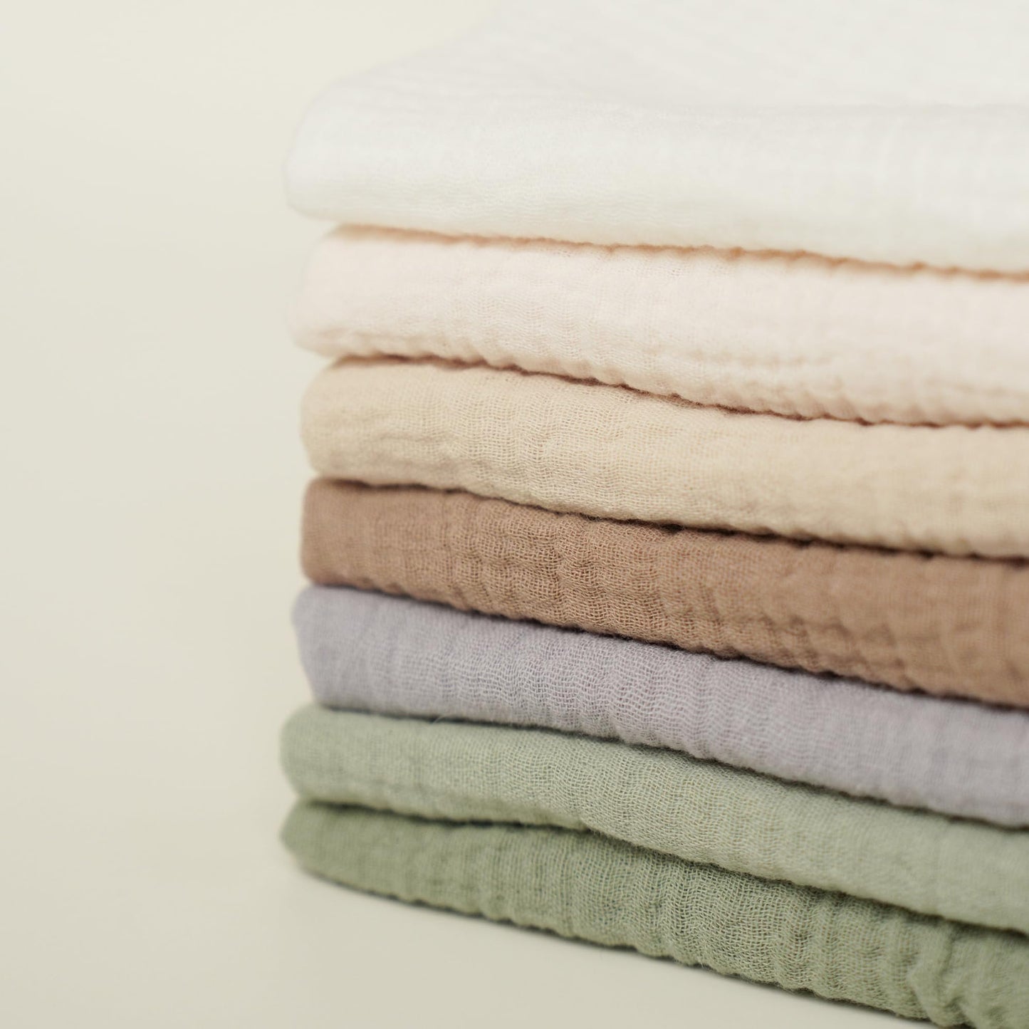 Konssy Baby Muslin Washcloths 7-Pack, 100% Cotton Baby Bath Washcloths, Soft & Absorbent Wash Cloths and Burp Cloths for Newborn Kids Girls & Boys, 11x11 inches