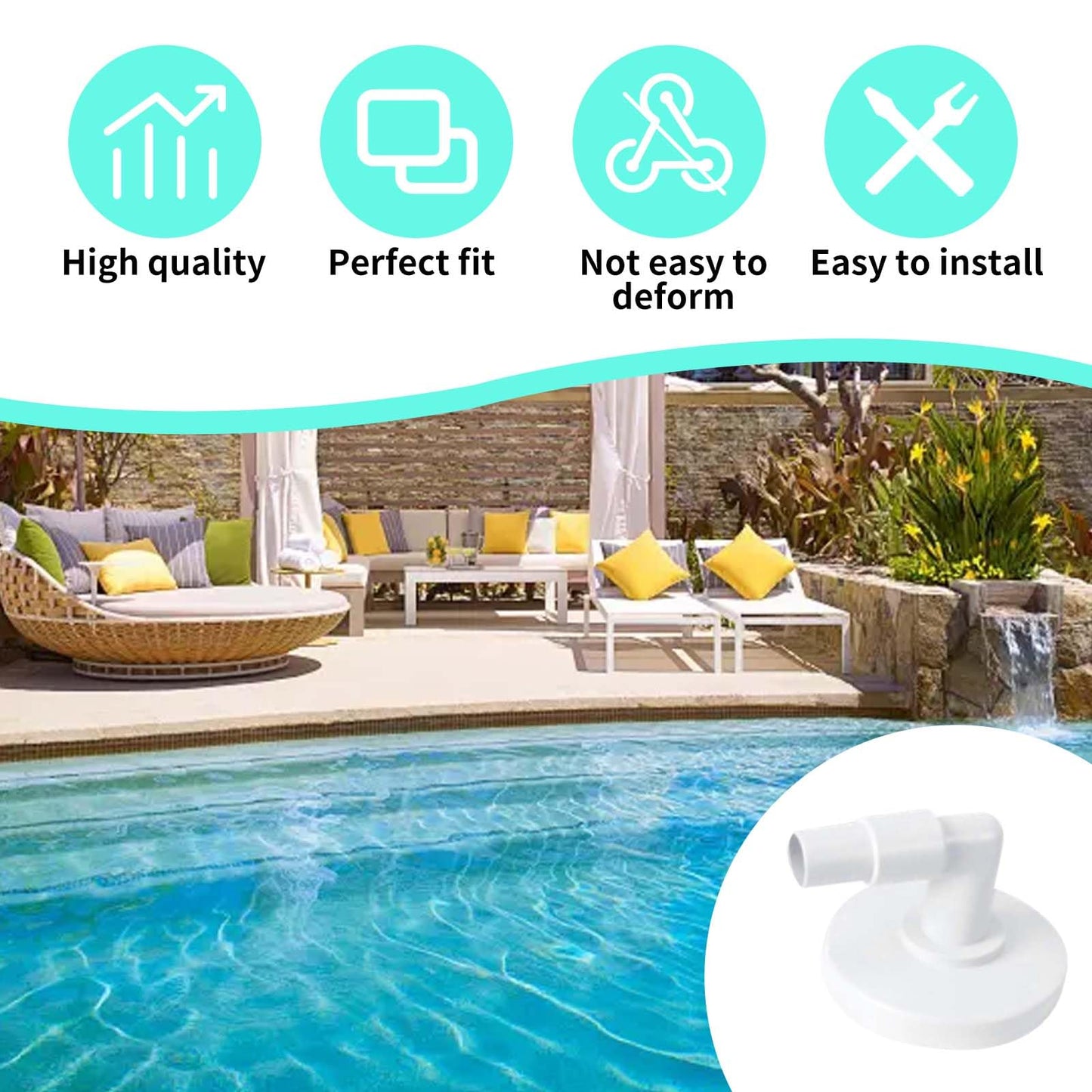 GZJoSum SP11041 Pool Skimmer Vacuum Plate for Hayward Swimming Pool Skimmer SP1090, SP1091, SP1092 Above Ground Pool Skimmer Vacuum Plate with Skim Vac 1 1/4” and 1 1/2” Combo Hose Elbow Adapter