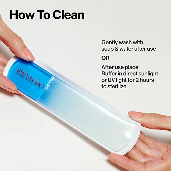 Revlon Glass Foot File and Buffer, Pedicure Tool, Callus and Dead Skin Remover, 1 Count