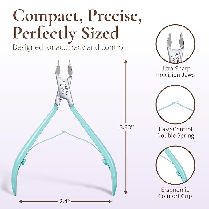 Professional Cuticle Cutter & Pusher Trimmer Manicure Tools with Double Spring – Perfect Nail Care Tool for Manicure & Pedicure Beauty at Home/Spa/Saloon
