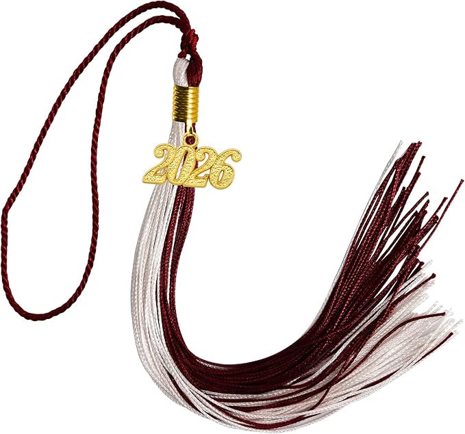 GraduationMall Single&Multiple Color Graduation Tassel with 2026 Year Charm 9"