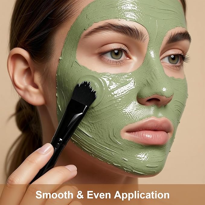 Facial Mask Application Tool for Even Coverage, Face Mask Brush Applicator Tools | Soft Hair | Facial Tool | Easy to Clean | All Skin Types for Mixed Clay Mask, Mud, DIY Gels, CharcoalÃ¯Â¼ÂBlack)