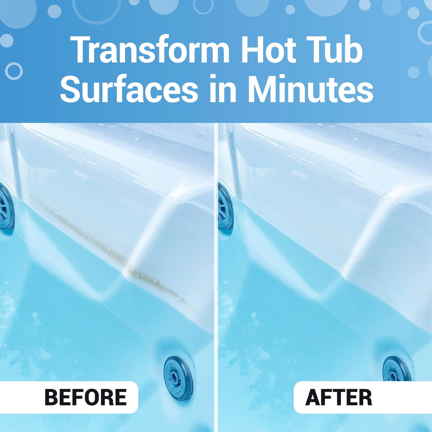 Bio Ouster Hot Tub Surface Cleaner - Hot Tub Cleaner for Inside Surface & Shell - For Standard and Inflatable Spas - Removes Dirt and Grime for a Sparkling Shine - Made in USA (16oz)