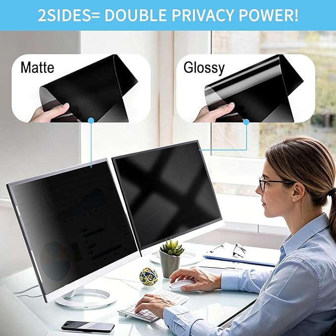 32 Inch Privacy Screen for Computer Curved Monitor Blue Light Screen Protector Anti Glare Anti-Scratch Monitor Privacy Shield Screen 32 Inch 16:9 Aspect Ratio