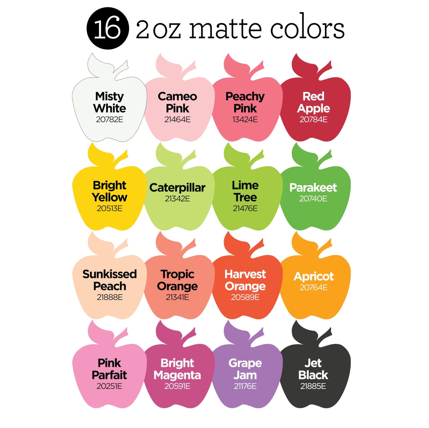 Apple Barrel, Fruity Fusion 16 Piece Paint Set, Perfect for DIY Arts and Crafts Projects