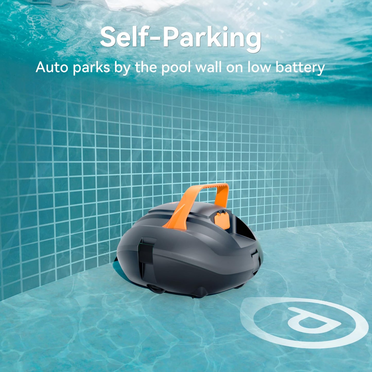 (2026 Upgrade) CliBot Cordless Pool Vacuum for Above Ground Pool - Dual-Motor Automatic Pool Cleaner with 120Mins Runtime, Easy One-Button Operation for Flat In-Ground and Above Ground Pools