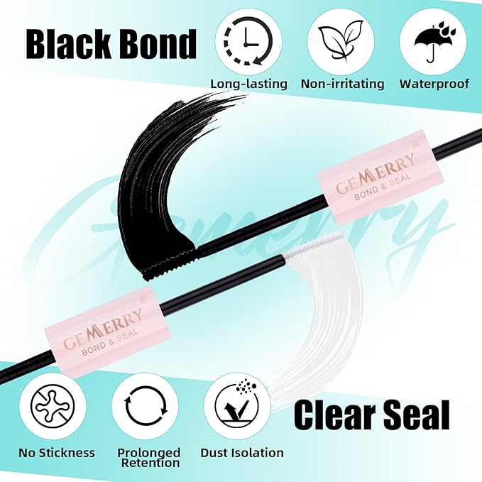 GEMERRY Lashes Clusters Kit Thick Lash Clusters 4 Styles 882Pcs Fluffy Lash Clusters Kit with Waterproof Bond and Seal Remover Tweezers for Beginners（60P+80P+100P+200P）